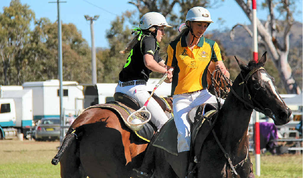 SHOT AT GOAL: Cunningham player Ryle Waugh tries to get a shot at goal.